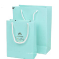 custom logo print luxury shopping gift paper bag with handle wholesale